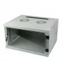 ALLNET 19 inch Wandgehäuse Netzwerkschrank 4U 1-teilig 594x541mm Lichtgrau SMQ Serie