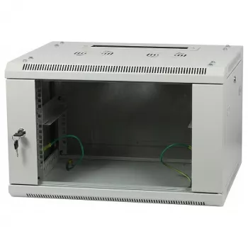 ALLNET 19 inch Wandgehäuse 15U 1-teilig Tiefe 600mm Lichtgrau Flat Pack SMA Serie