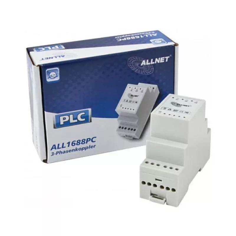 ALLNET ALL1688PC Powerline Phasenkoppler, 3-Phasen + Neutral, Passiv, 1-70 MHz, DIN-Schiene
