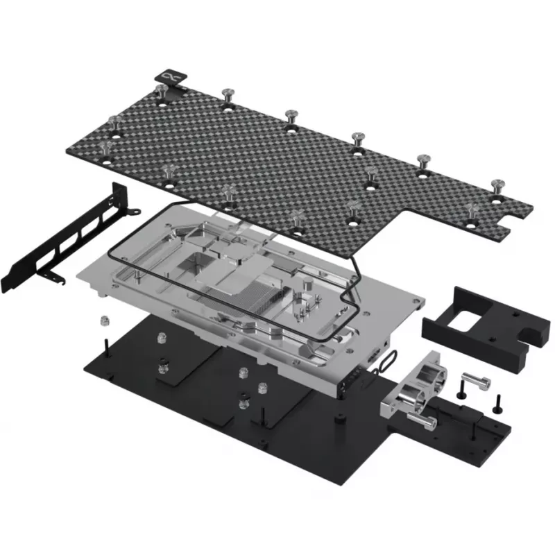 Alphacool 13725 CPU-Wasserkühler mit Backplate - vernickeltes Kupfer, Acryl-Deckel, G1/4 inch, Intel LGA 115x/1200/1700/2011/2066, AMD AM4