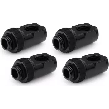 Alphacool Apex Grip 90° Drehadapter G1/4 Außengewinde auf Innengewinde, Schwarz, 4er-Pack 14932