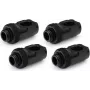 Alphacool Apex Grip 90° Drehadapter G1/4 Außengewinde auf Innengewinde, Schwarz, 4er-Pack 14932