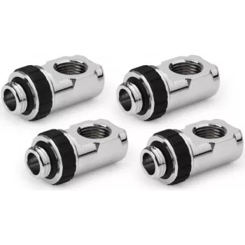 Alphacool Apex Grip 90° Schwenkadapter G1/4 Außengewinde auf Innengewinde, Chrom, 4er-Pack (14933)