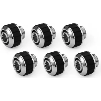 Alphacool Apex Grip Kompressionsanschluss 13/10mm G1/4 Chrom - 6er-Pack 14921