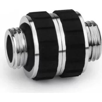 Alphacool Apex Grip Doppelnippel-Adapter G1/4 Außengewinde zu Außengewinde drehbar Chrom 14918