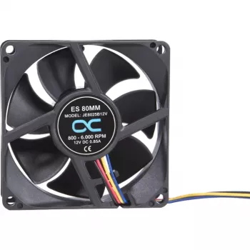 Alphacool ES 80mm 800-6000 RPM Lüfter 80x80x25mm (Schwarz, Zweikugellager, PWM, 80 mm)