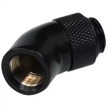 Alphacool HF 45° Drehwinkeladapter G1/4 Außengewinde auf G1/4 Innengewinde - Tiefschwarz 17051