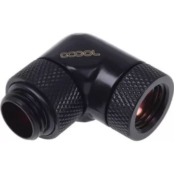 Alphacool HF 90° Drehadapter G1/4 Außengewinde auf G1/4 Innengewinde - Tiefschwarz 17057
