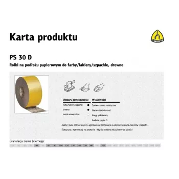Aluminiumoxid-Schleifpapierrolle P40 115mm x 50m PS 30 D