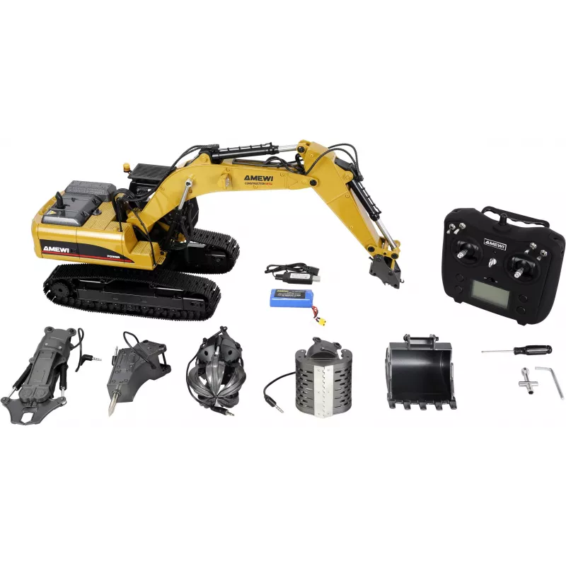 Amewi G705E Metallbagger 1:14 RTR Gelb 14+