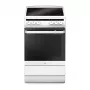 Amica SHC11542W Freistehender Elektroherd 50cm mit Glaskeramik-Kochfeld, 65L Backofen, 9 Funktionen - Weiß