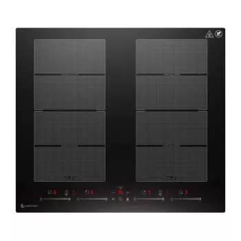AMZCHEF CE-FS-I74S-FFDD10 4-Zonen-Induktionskochfeld mit Touch-Bedienung, 7200W, Schwarz