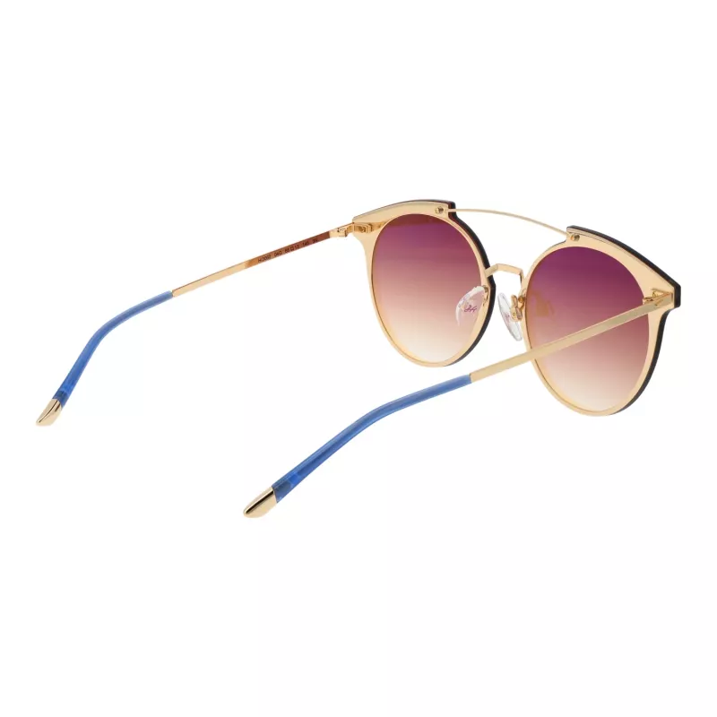 ANA HICKMANN HI3060-6804G Damen übergroße eckige Sonnenbrille Goldrahmen braune Verlaufsgläser 68/13/145 mm