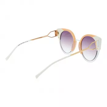 ANA HICKMANN Damen Cat-Eye-Sonnenbrille AH3180-52P02 - Havanna-Acetatrahmen mit braunen Verlaufsgläsern - 53/22/145 mm