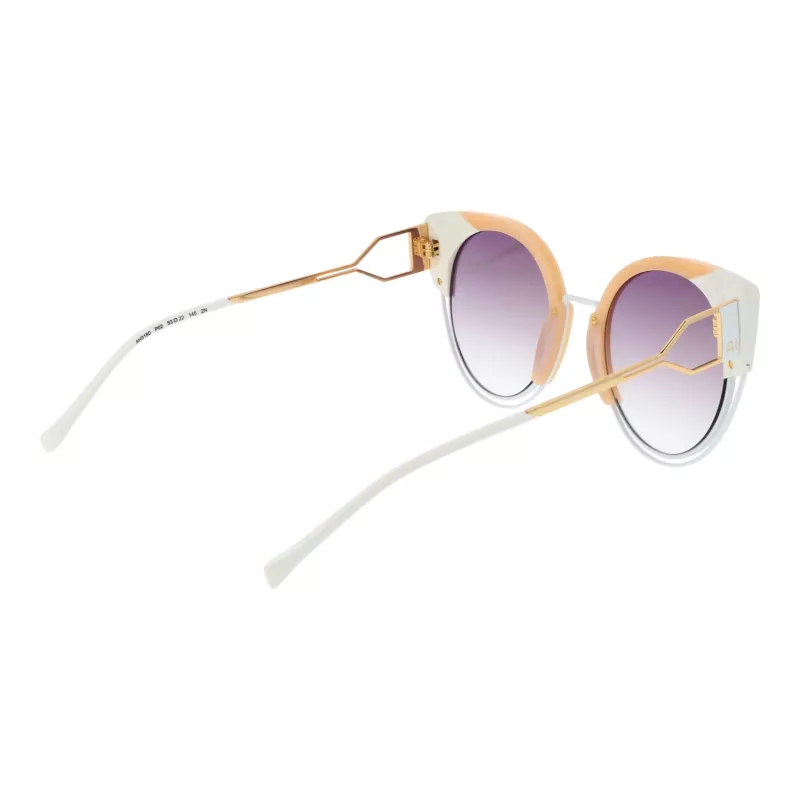 ANA HICKMANN Damen Cat-Eye-Sonnenbrille AH3180-52P02 - Havanna-Acetatrahmen mit braunen Verlaufsgläsern - 53/22/145 mm