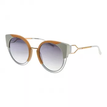 ANA HICKMANN Damen Cat-Eye-Sonnenbrille AH3180-52P02 - Havanna-Acetatrahmen mit braunen Verlaufsgläsern - 53/22/145 mm