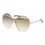 ANA HICKMANN Damen Cat-Eye-Sonnenbrille AH3182-13404A Havana Acetat Brauner Verlaufsglas 56mm