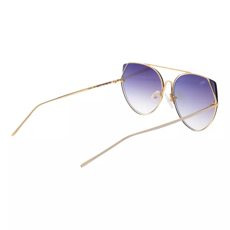 ANA HICKMANN Damen Cat-Eye-Sonnenbrille HI3068-5804B Schwarzes Acetat Verlaufsgraue Gläser 58/18/145 mm