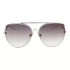 ANA HICKMANN Damen Cat-Eye-Sonnenbrille HI3068-5804B Schwarzes Acetat Verlaufsgraue Gläser 58/18/145 mm