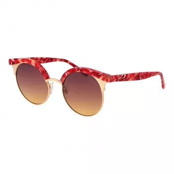 ANA HICKMANN Damen-Sonnenbrille HI3050-52E01 Havanna Braun Verlauf Butterfly Square Acetat UV400