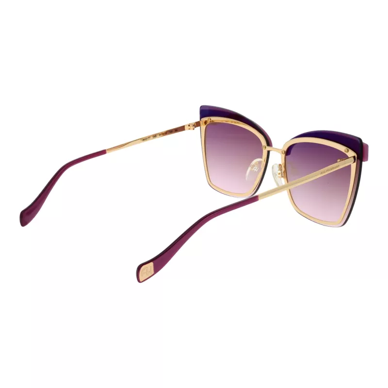 ANA HICKMANN Damen-Sonnenbrille AH3177-6404E Goldfarbener Rahmen Verlauf Braune Gläser 64mm