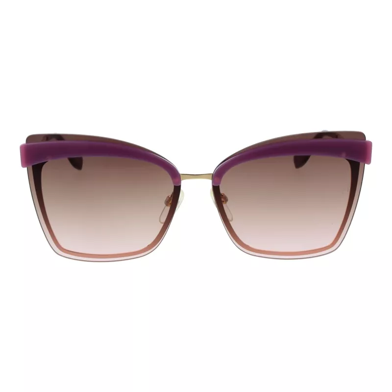 ANA HICKMANN Damen-Sonnenbrille AH3177-6404E Goldfarbener Rahmen Verlauf Braune Gläser 64mm