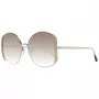 ANA HICKMANN Damen-Sonnenbrille AH3188-5704A Gold/Braun Butterfly Metallrahmen UV400