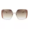ANA HICKMANN Damen-Sonnenbrille AH3189-5605B - Brauner Acetat-Rahmen, braune Gradient-Polycarbonat-Gläser, 57 mm Glasbreite, UV400-Schutz