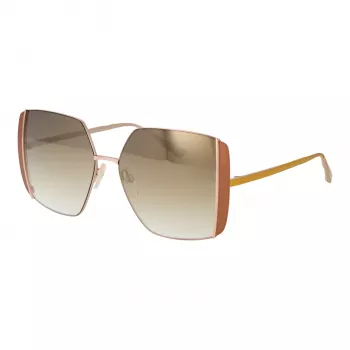 ANA HICKMANN Damen-Sonnenbrille AH3189-5605B - Brauner Acetat-Rahmen, braune Gradient-Polycarbonat-Gläser, 57 mm Glasbreite, UV400-Schutz