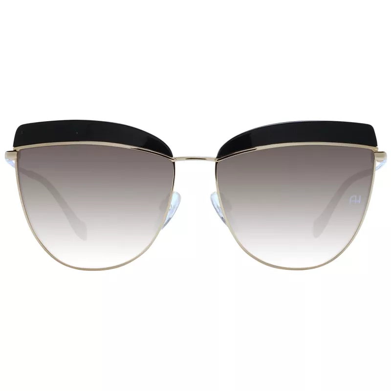 ANA HICKMANN Damen-Sonnenbrille AH3190-59A01 Gold/Braun Butterfly 60mm