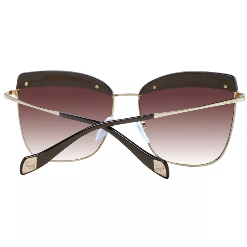 ANA HICKMANN Damen-Sonnenbrille AH3191-59D02 Havana/Braun Rechteckiger Acetatrahmen Braune Verlaufsgläser 60/15/145 mm