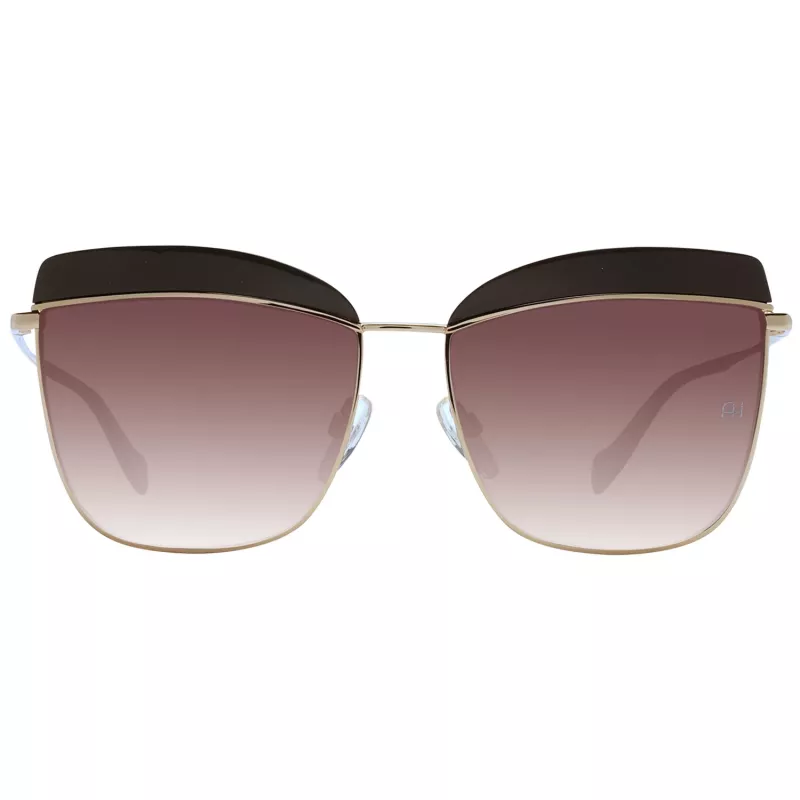 ANA HICKMANN Damen-Sonnenbrille AH3191-59D02 Havana/Braun Rechteckiger Acetatrahmen Braune Verlaufsgläser 60/15/145 mm