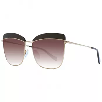 ANA HICKMANN Damen-Sonnenbrille AH3191-59D02 Havana/Braun Rechteckiger Acetatrahmen Braune Verlaufsgläser 60/15/145 mm
