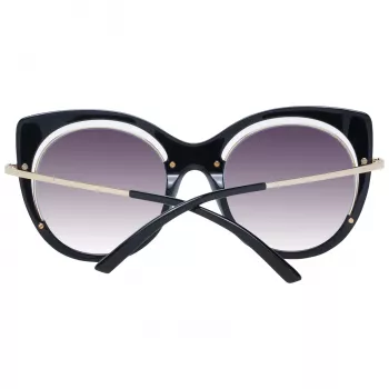 ANA HICKMANN Damen-Sonnenbrille AH9265-54A01 - Schwarzer Acetatrahmen, graue Polycarbonatgläser, UV400-Schutz, 54/22/145 mm