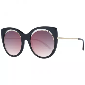 ANA HICKMANN Damen-Sonnenbrille AH9265-54A01 - Schwarzer Acetatrahmen, graue Polycarbonatgläser, UV400-Schutz, 54/22/145 mm