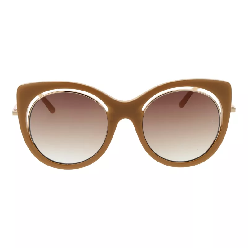 ANA HICKMANN Damen-Sonnenbrille AH9265-54H02 Havana Acetat eckiger Rahmen braun getönte Gläser 54mm