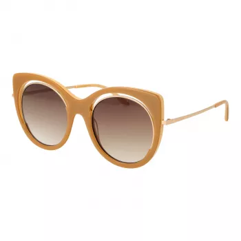 ANA HICKMANN Damen-Sonnenbrille AH9265-54H02 Havana Acetat eckiger Rahmen braun getönte Gläser 54mm