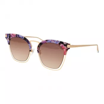 ANA HICKMANN Damen-Sonnenbrille HI3037A-54H02 Havana Butterfly Frame Brown Gradient Lens 51/22/145 mm