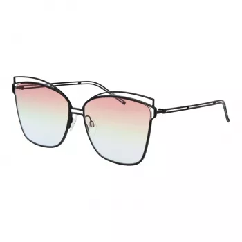 ANA HICKMANN Damen-Sonnenbrille HI3049-6109A - Havanna Acetat übergroße eckige Form - braune Verlaufsgläser - 61/15/145 mm