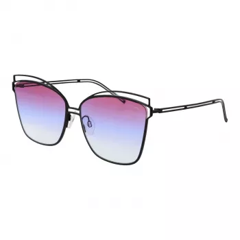 ANA HICKMANN Damen-Sonnenbrille HI3049-6109B Havanna Braun Acetat eckiger Rahmen braune Verlaufsgläser 61/15/145 mm