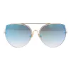 ANA HICKMANN Damen-Sonnenbrille HI3068-5804D Gold/Braun Butterfly Metallrahmen UV400