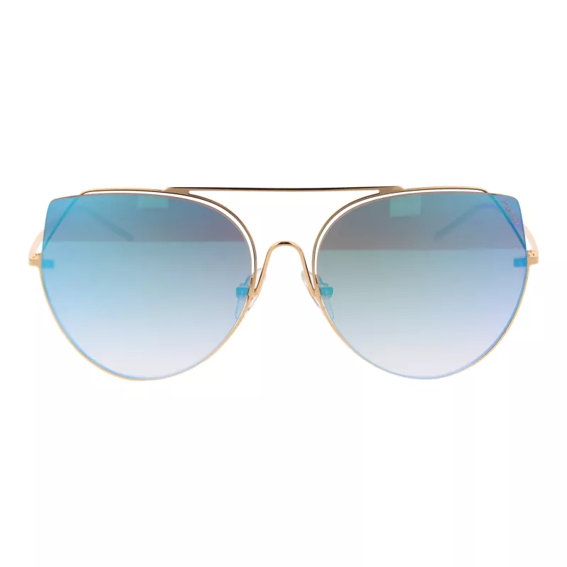 ANA HICKMANN Damen-Sonnenbrille HI3068-5804D Gold/Braun Butterfly Metallrahmen UV400