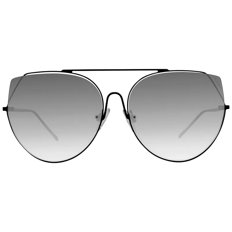 ANA HICKMANN Damen-Sonnenbrille HI3068-5809AB - Braun/Gold Acetat/Metall rechteckiger Rahmen, Verlaufsgläser Braun, UV400-Schutz