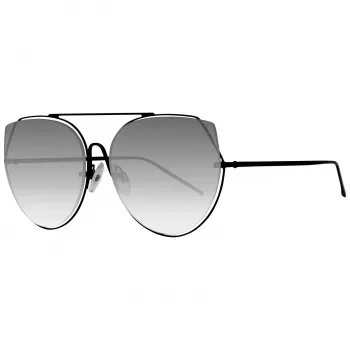 ANA HICKMANN Damen-Sonnenbrille HI3068-5809AB - Braun/Gold Acetat/Metall rechteckiger Rahmen, Verlaufsgläser Braun, UV400-Schutz