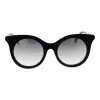 ANA HICKMANN Damen-Sonnenbrille HI9063-4901S Gold/Braun Geometrischer Metallrahmen mit Braunen Verlaufsgläsern 49/21/145 mm