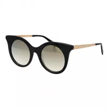 ANA HICKMANN Damen-Sonnenbrille HI9063-4901S Gold/Braun Geometrischer Metallrahmen mit Braunen Verlaufsgläsern 49/21/145 mm