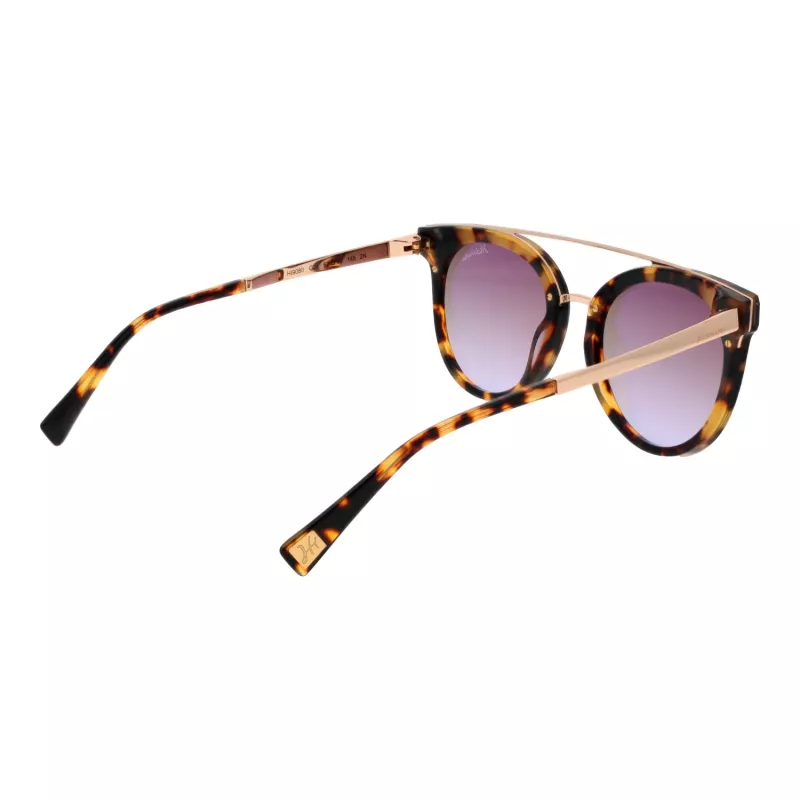 ANA HICKMANN Damen-Sonnenbrille HI9080-62G21 Butterfly Oversized Gold Braun Verlauf 62mm