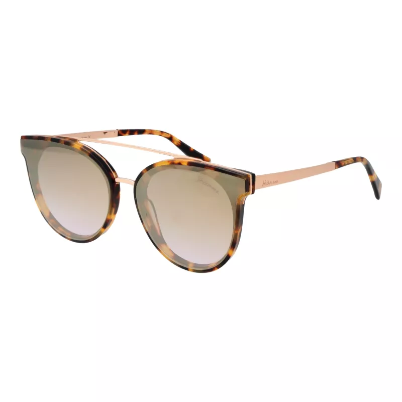 ANA HICKMANN Damen-Sonnenbrille HI9080-62G21 Butterfly Oversized Gold Braun Verlauf 62mm