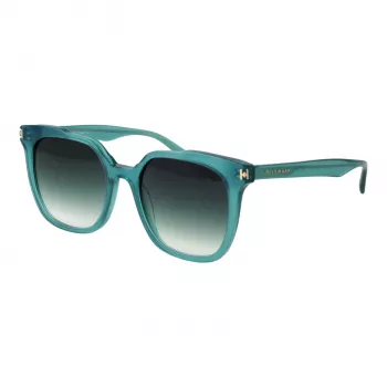 ANA HICKMANN Damen-Sonnenbrille HIY9002-50T01 - Geometrischer Acetatrahmen, graue Polycarbonatgläser, UV400-Schutz, 50/18/135 mm