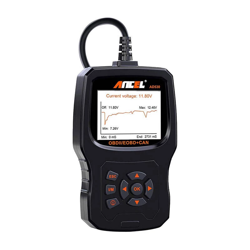ANCEL AD530 OBD2 Diagnosegerät mit 2,8 inch TFT-Farbbildschirm, lebenslange kostenlose Updates